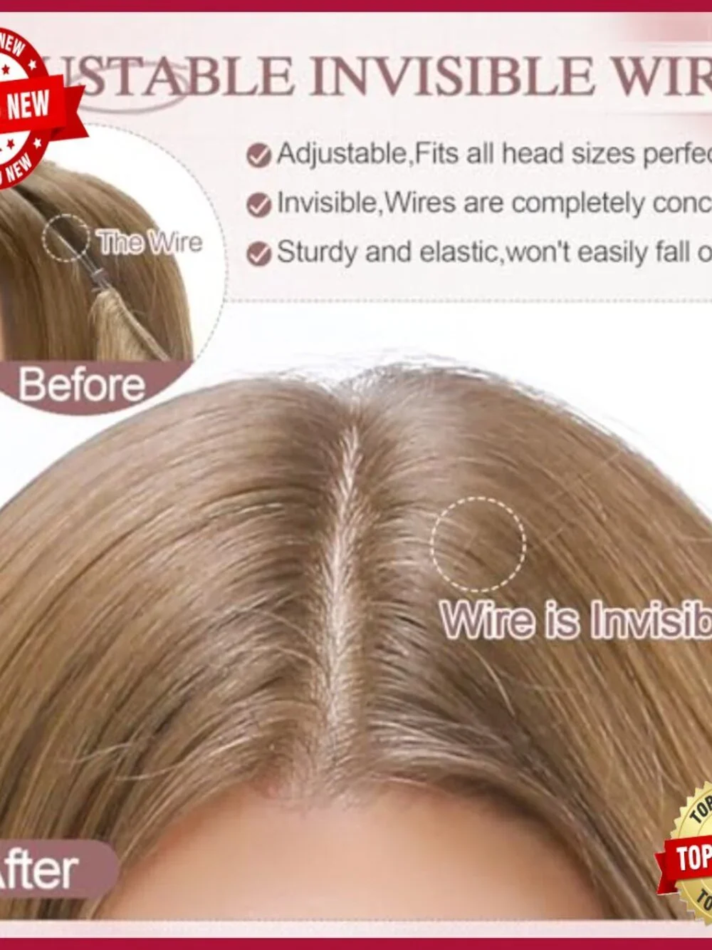 Real Human Hair Halo Extensions 18 Inch Wavy Invisible Wire Adjustable